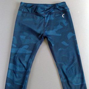 Girls Zyia Leggings Blue/green Camo
